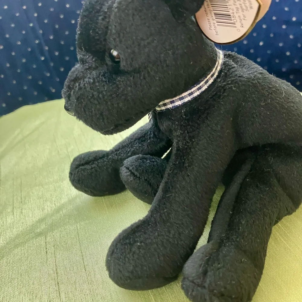 98 Ty Luke Black Lab Beanie Baby Dog Tush Tag 99 - Picture 5 of 14